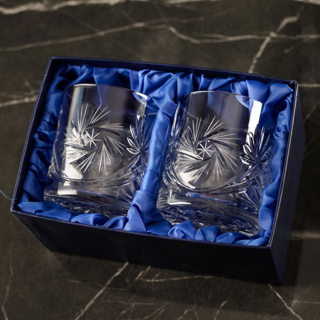 Kryształowe szklanki do whisky 300ml Młynek MK80/2 2szt w pudełku prezentowym